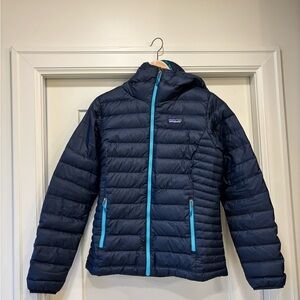 Patagonia Blue Puffer Jacket with Hood